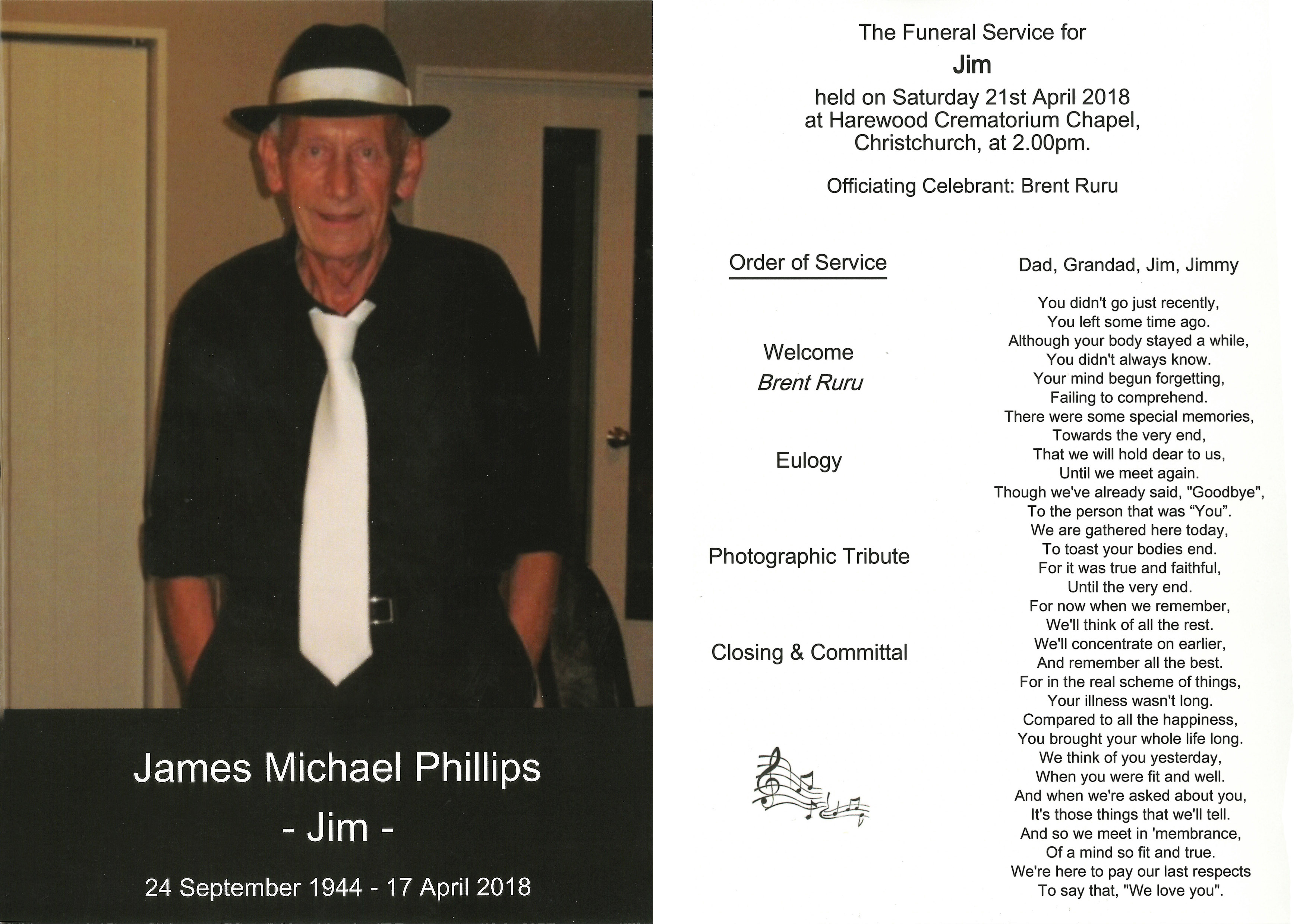 Jimmy Phillips Funeral