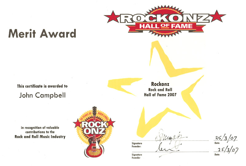 2007 ROCKONZ Merit Award